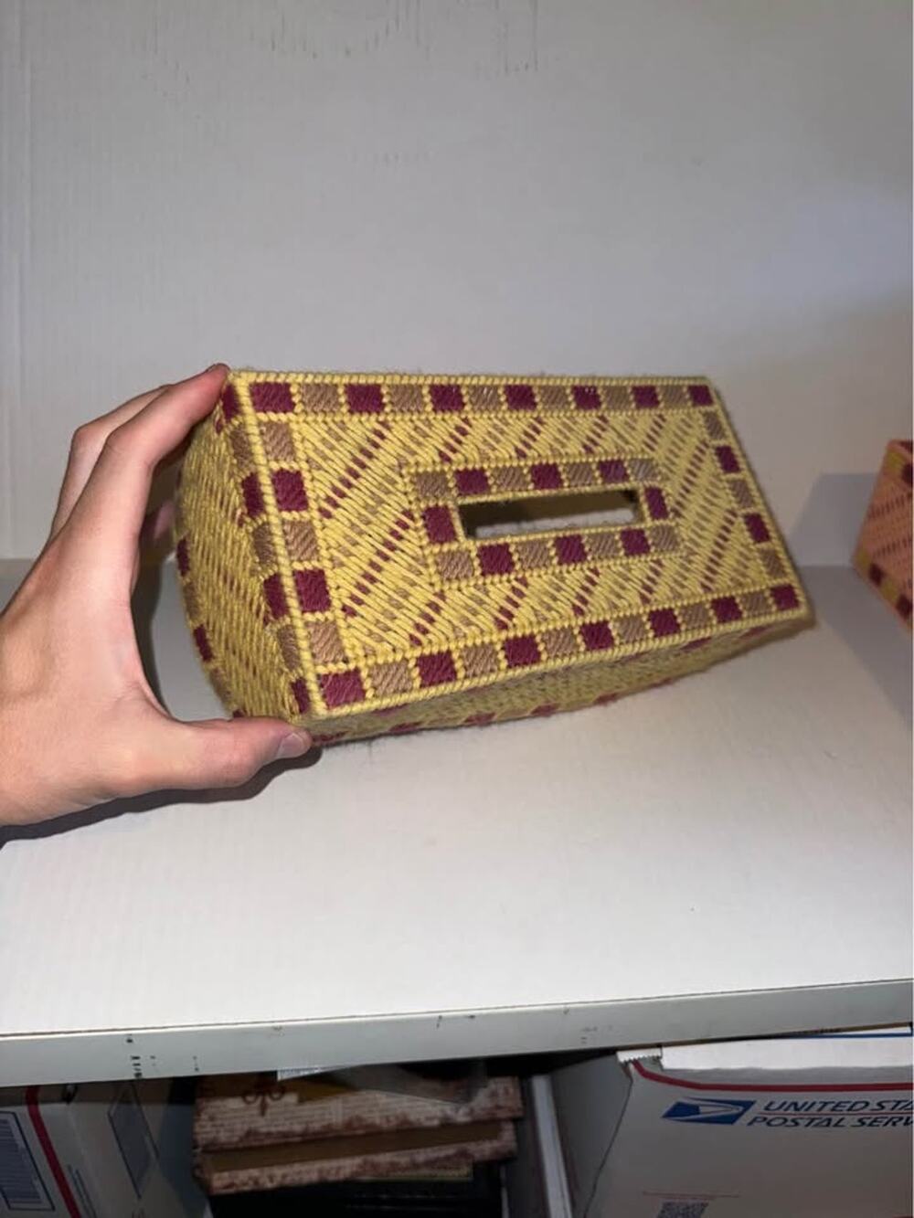 Long Stitch Tissue Topper